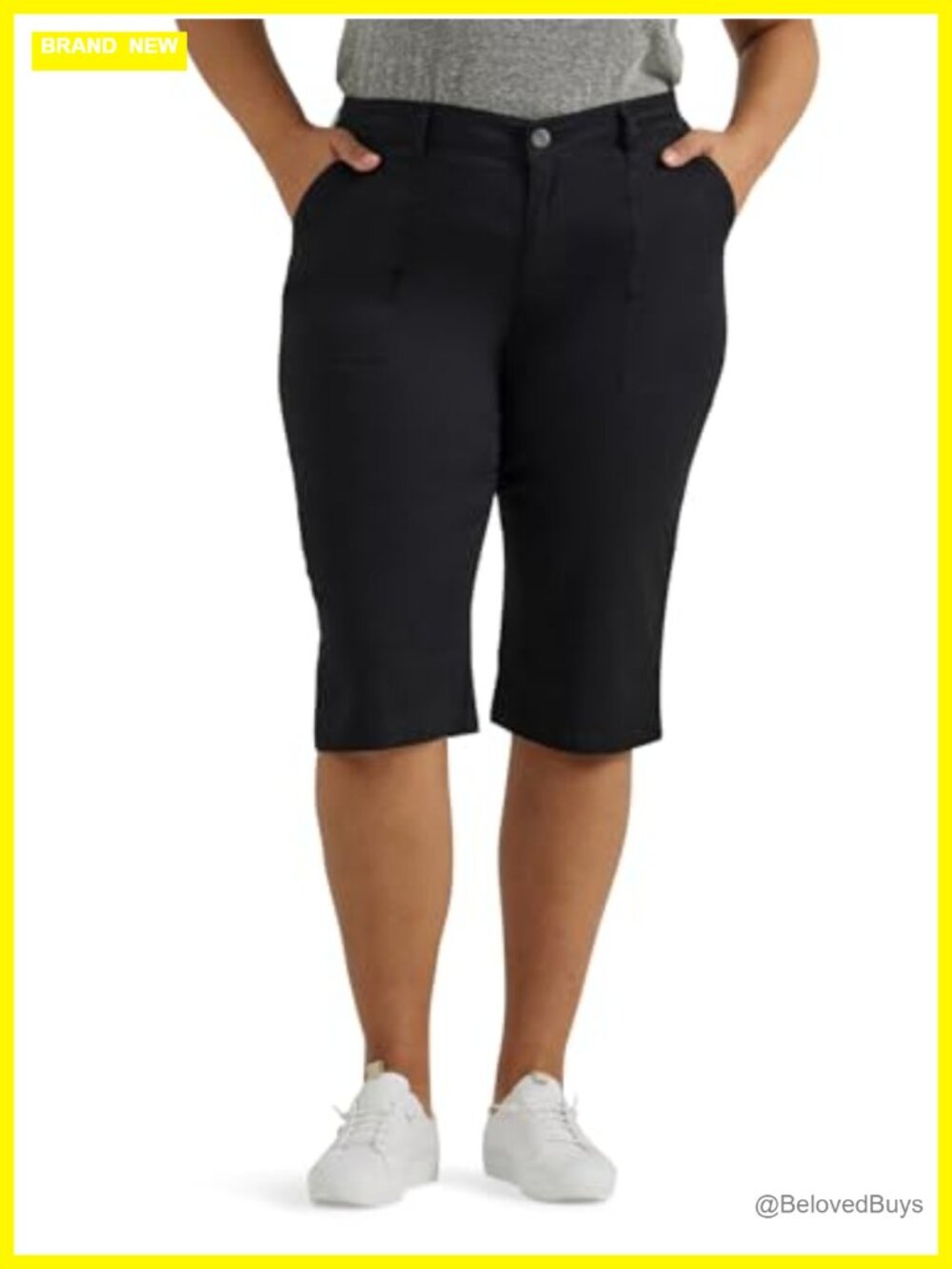 Plus Ultra Lux Comfort Flex-To-Go Utility Skimmer Capri Pants Relaxed Fit
